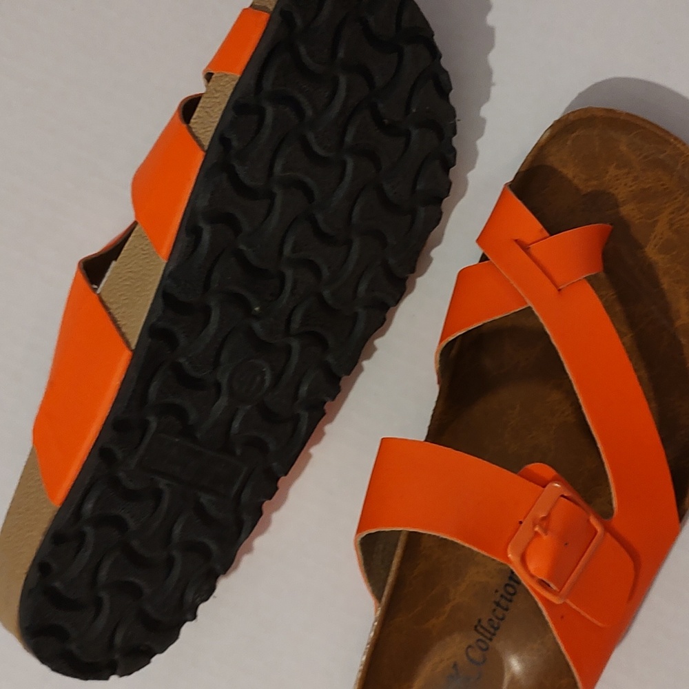 New Neon Orange RK Collection Sandals sz 9. - Picture 4 of 5